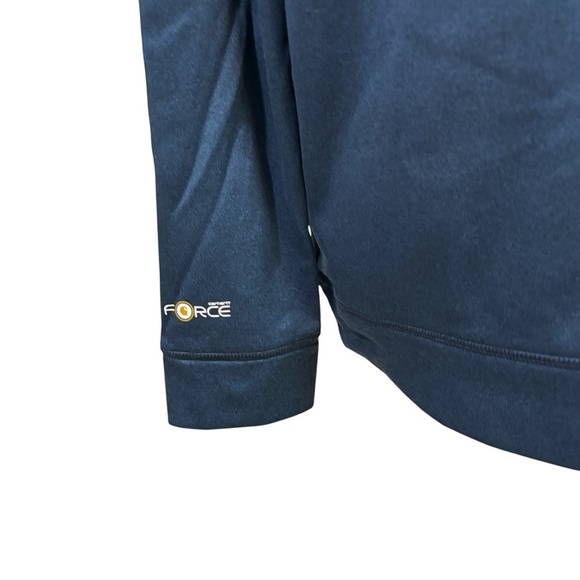 Carhartt Boy's L Large 14-16 Hoodie Sweater Blue Fleece Lined Graphic Logo Print - Picture 6 of 8